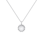 0.46CTW Lab Diamond Pave Disc Pendant Necklace In 14K Solid Gold/Platinum - 