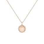 0.46CTW Lab Diamond Pave Disc Pendant Necklace In 14K Solid Gold/Platinum - 