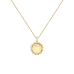 0.46CTW Lab Diamond Pave Disc Pendant Necklace In 14K Solid Gold/Platinum - 