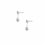 0.15CTW Round Lab Dimaond Hexagon Drop Earring - 