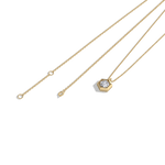 0.3CT Lab Grown Diamond Necklace In 14K Solid Gold/Platinum - Necklaces