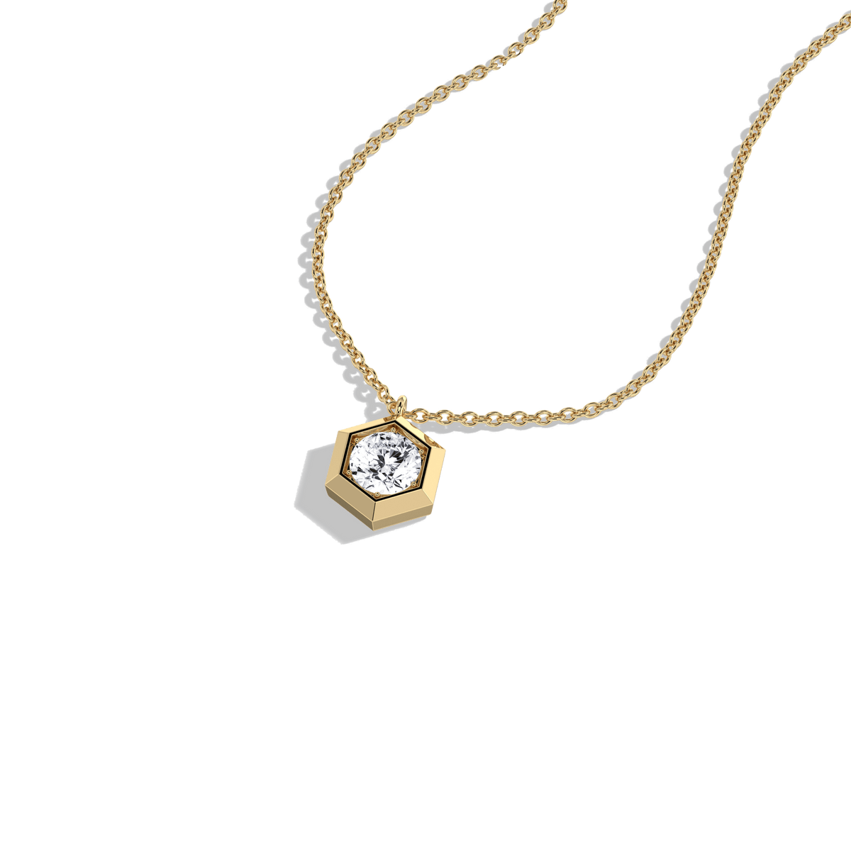 0.3CT Lab Grown Diamond Necklace In 14K Solid Gold/Platinum - Necklaces