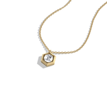 0.3CT Lab Grown Diamond Necklace In 14K Solid Gold/Platinum - Necklaces