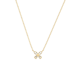 0.5CTW Lab Grown Diamond Butterfly Necklace In 14K Solid Gold/Platinum - Necklaces
