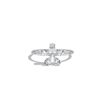 0.51CTW Lab Grown Diamond Floral Ring - 
