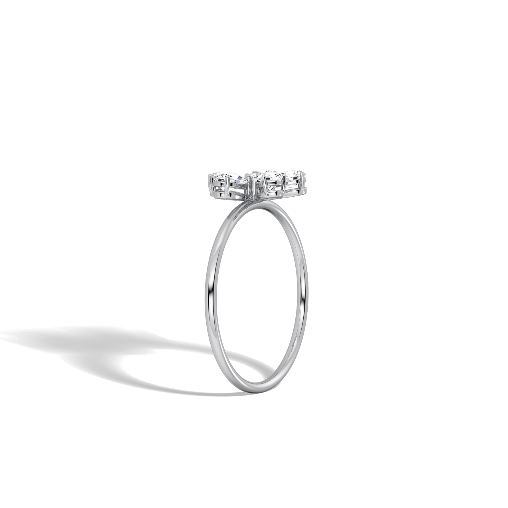 0.51CTW Lab Grown Diamond Floral Ring - 