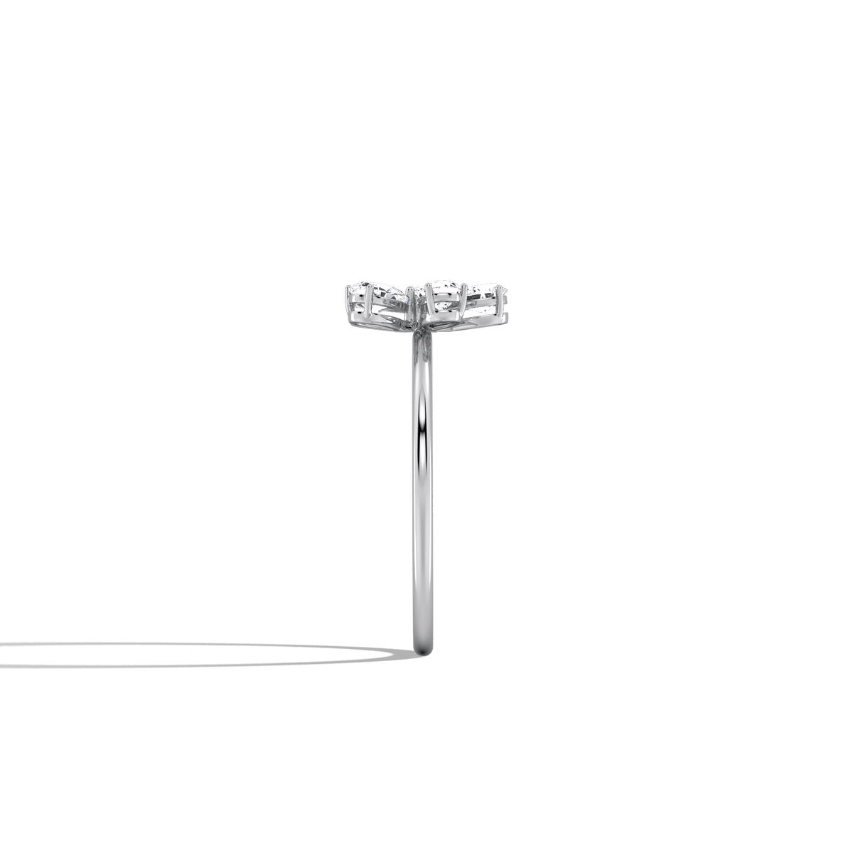 0.51CTW Lab Grown Diamond Floral Ring - 