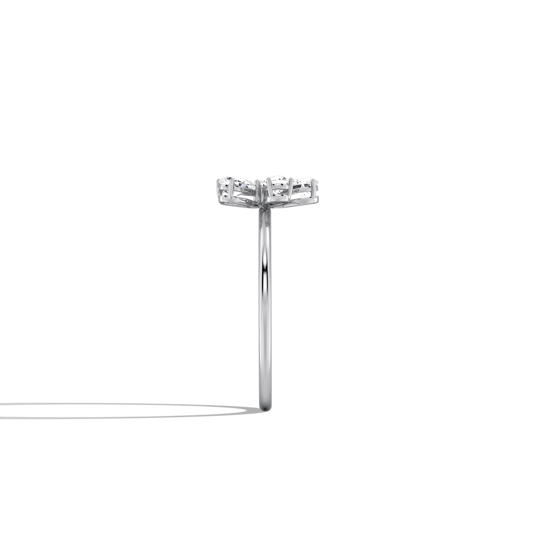0.51CTW Lab Grown Diamond Floral Ring - 