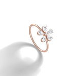 0.51CTW Lab Grown Diamond Floral Ring - 