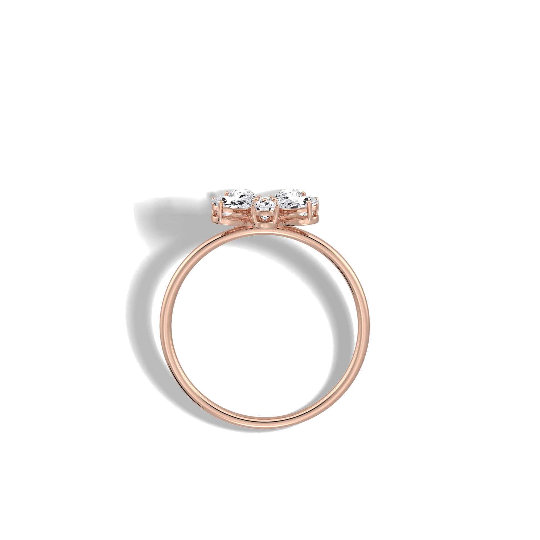 0.51CTW Lab Grown Diamond Floral Ring - 
