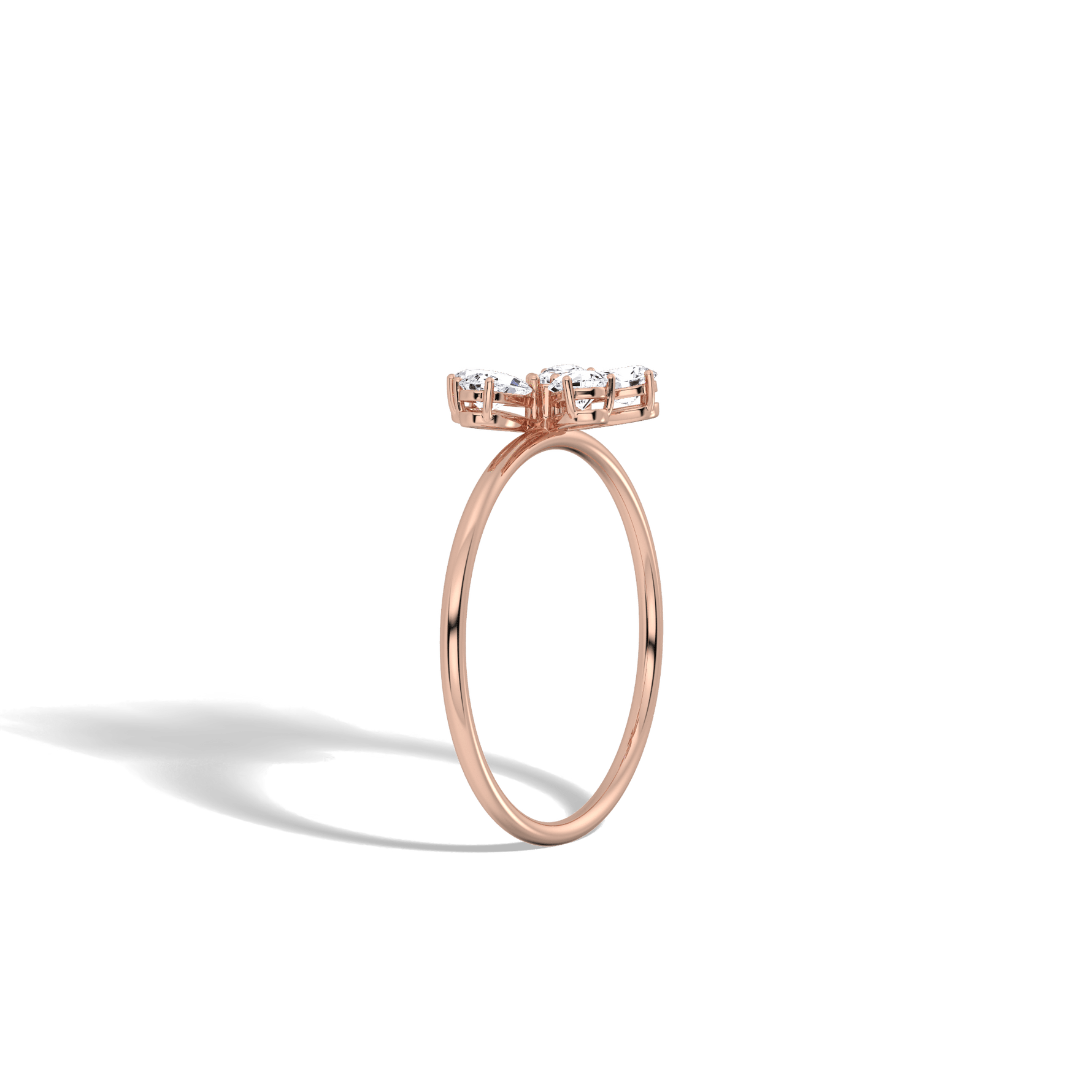 0.51CTW Lab Grown Diamond Floral Ring - 