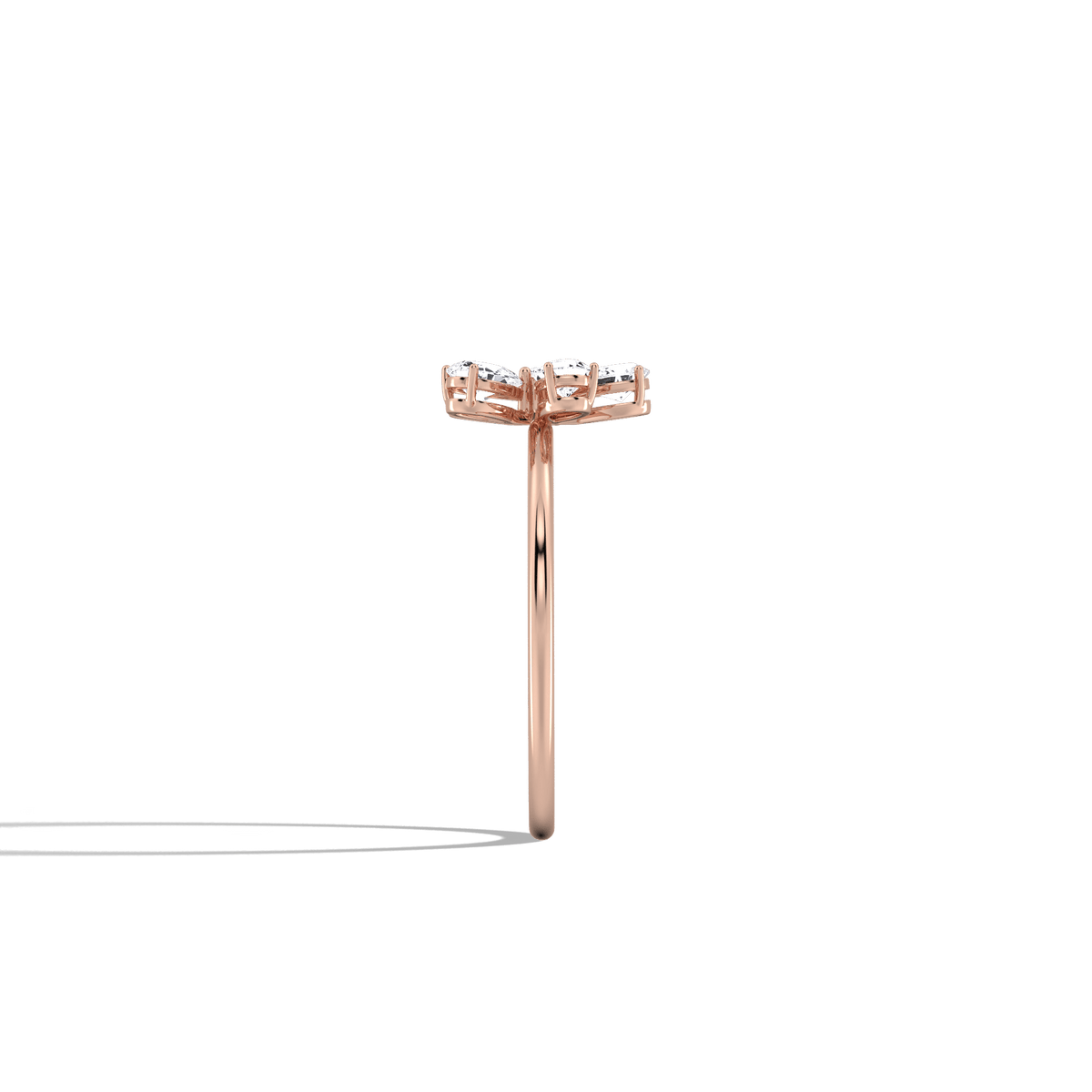 0.51CTW Lab Grown Diamond Floral Ring - 