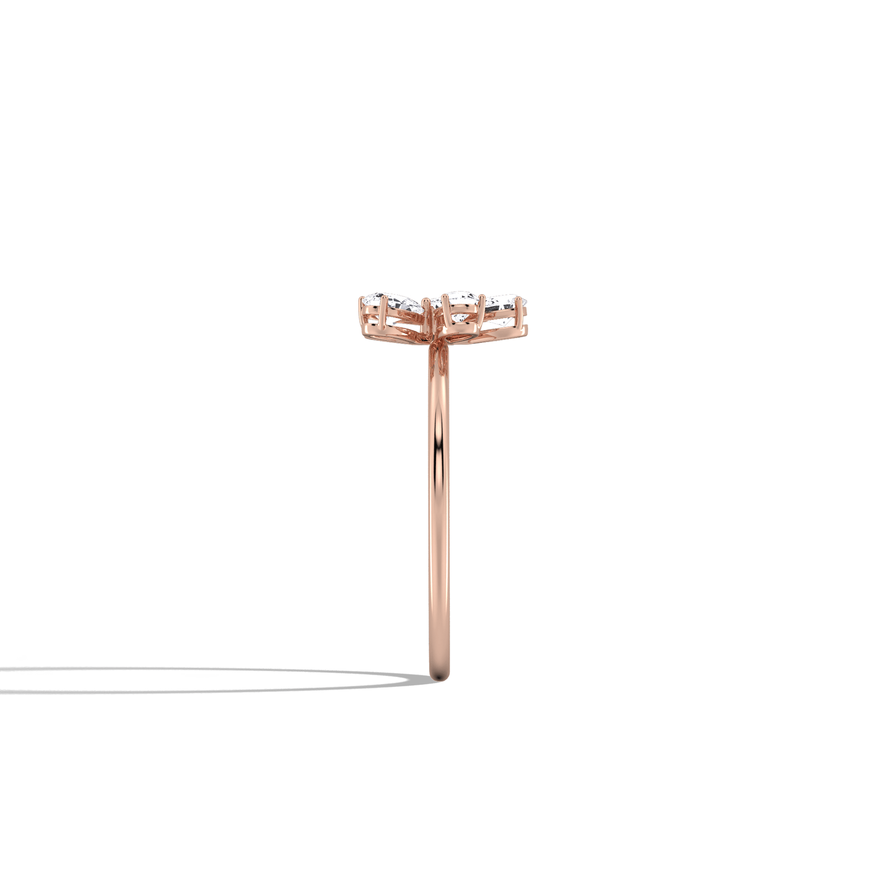 0.51CTW Lab Grown Diamond Floral Ring - 