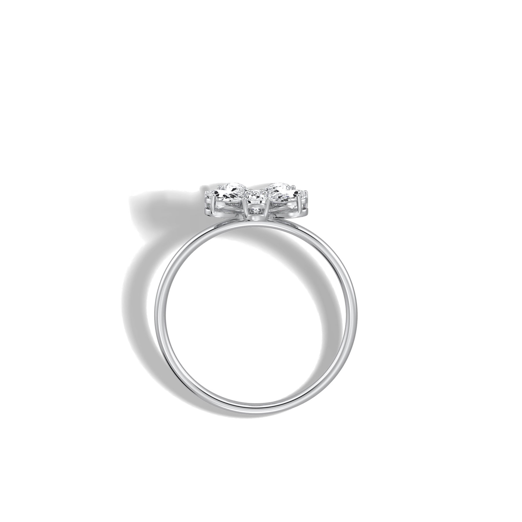 0.51CTW Lab Grown Diamond Floral Ring - 
