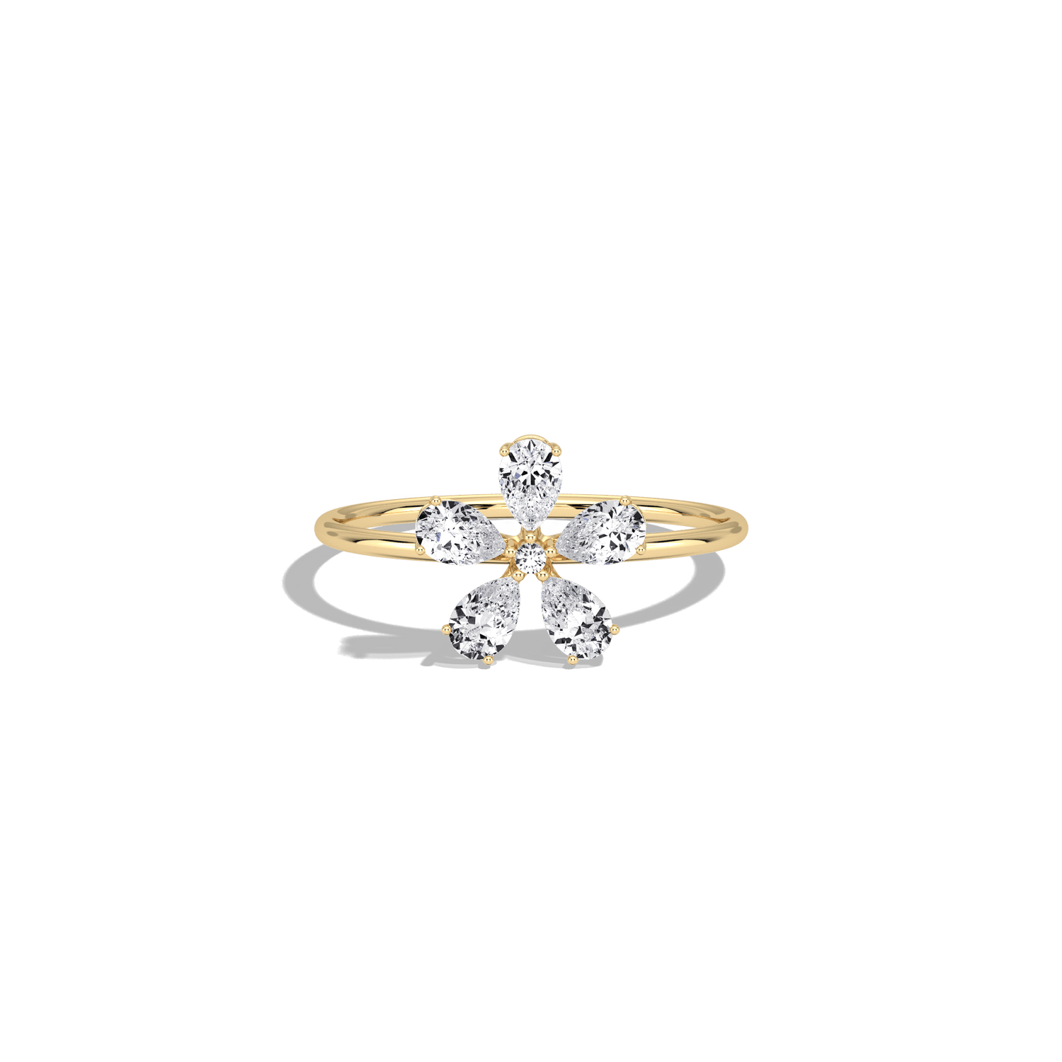 0.51CTW Lab Grown Diamond Floral Ring - 