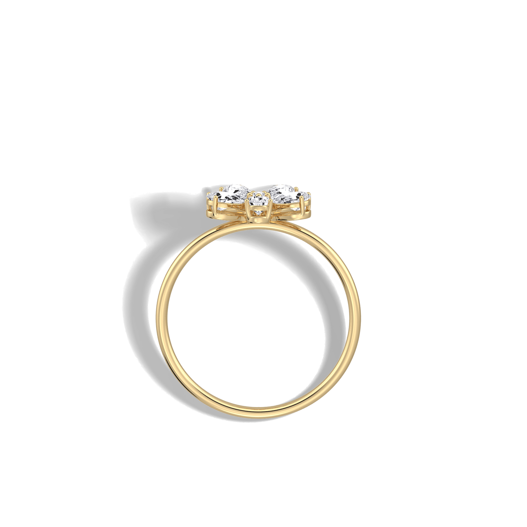 0.51CTW Lab Grown Diamond Floral Ring - 