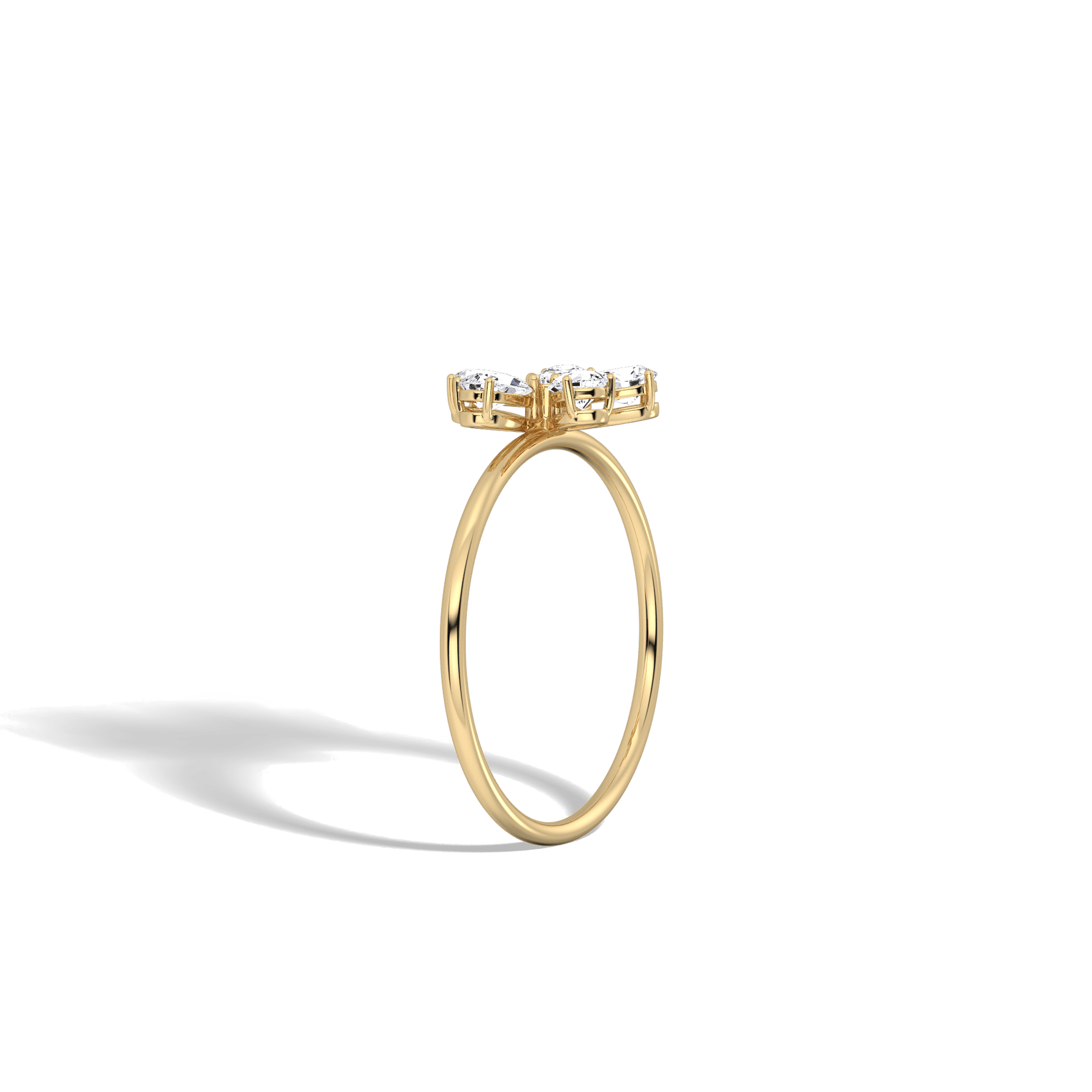 0.51CTW Lab Grown Diamond Floral Ring - 