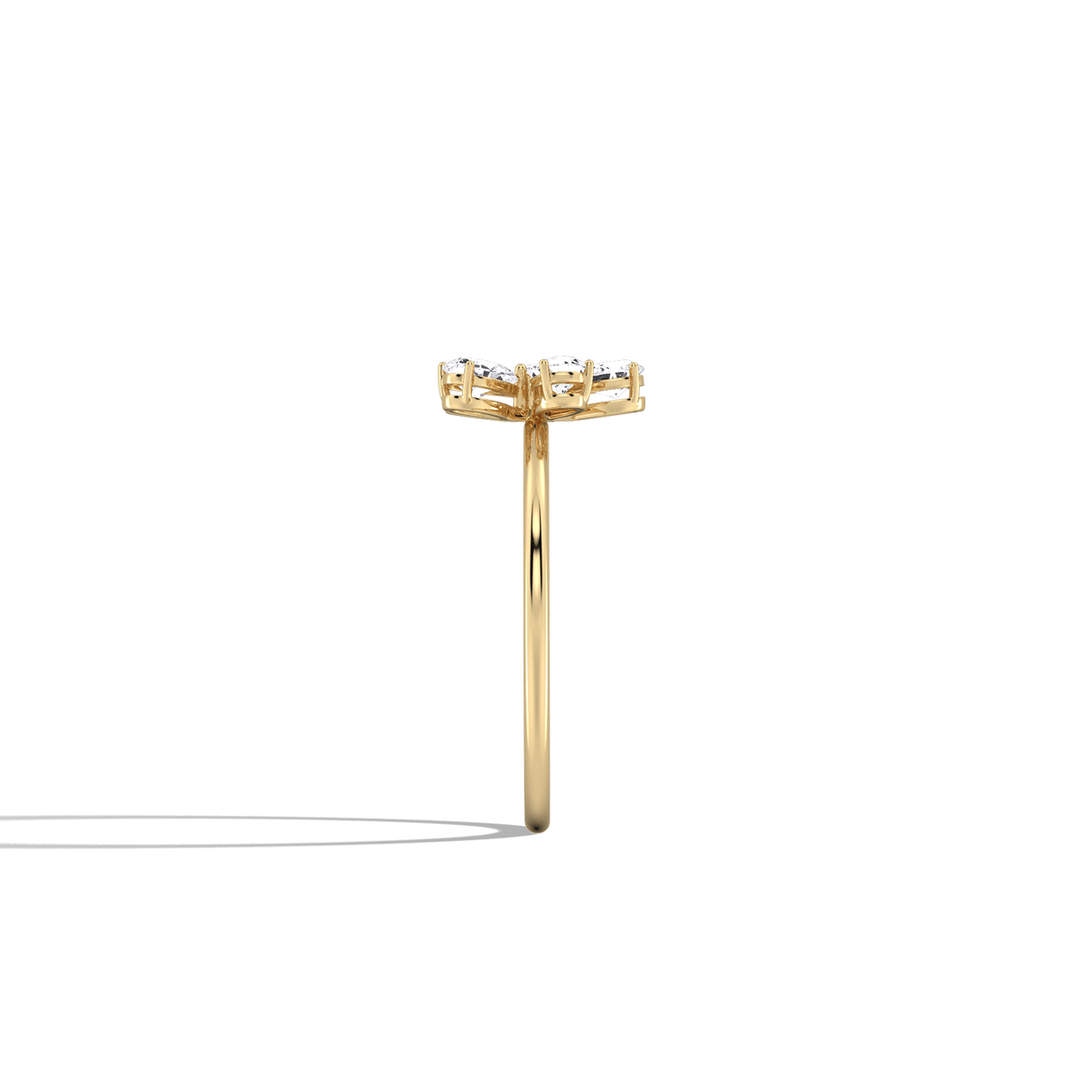 0.51CTW Lab Grown Diamond Floral Ring - 