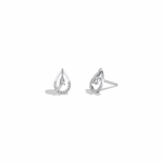 0.21CTW Lab Diamond Teardrop Earrings - 