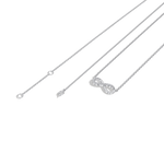 Lab Grown Diamond Infinity Necklace In 14K Solid Gold/Platinum - 