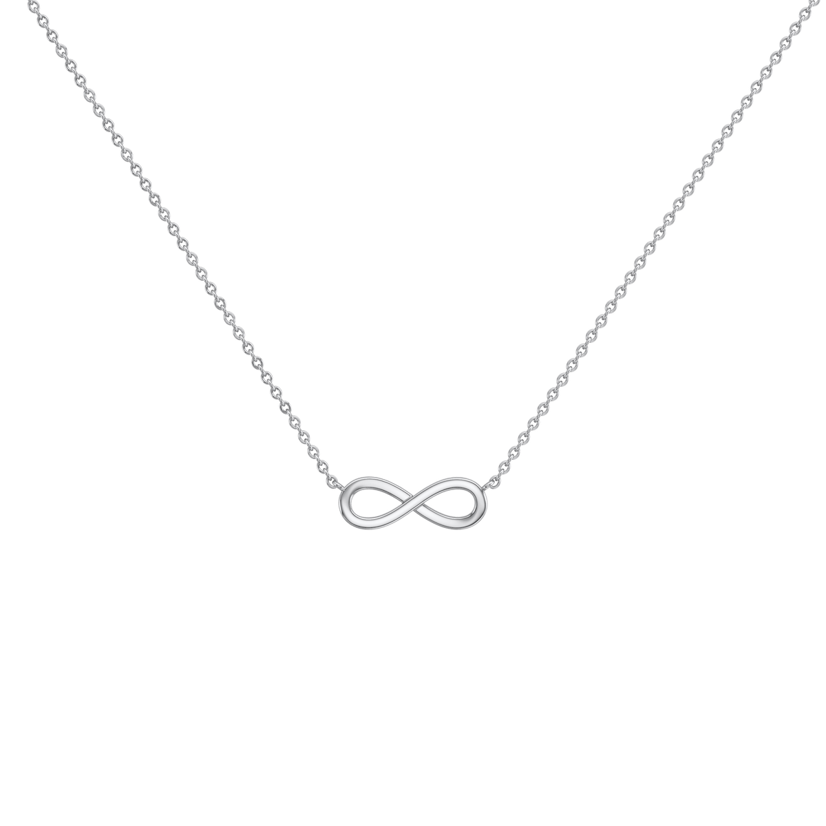 Lab Grown Diamond Infinity Necklace In 14K Solid Gold/Platinum - 
