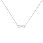 Lab Grown Diamond Infinity Necklace In 14K Solid Gold/Platinum - 