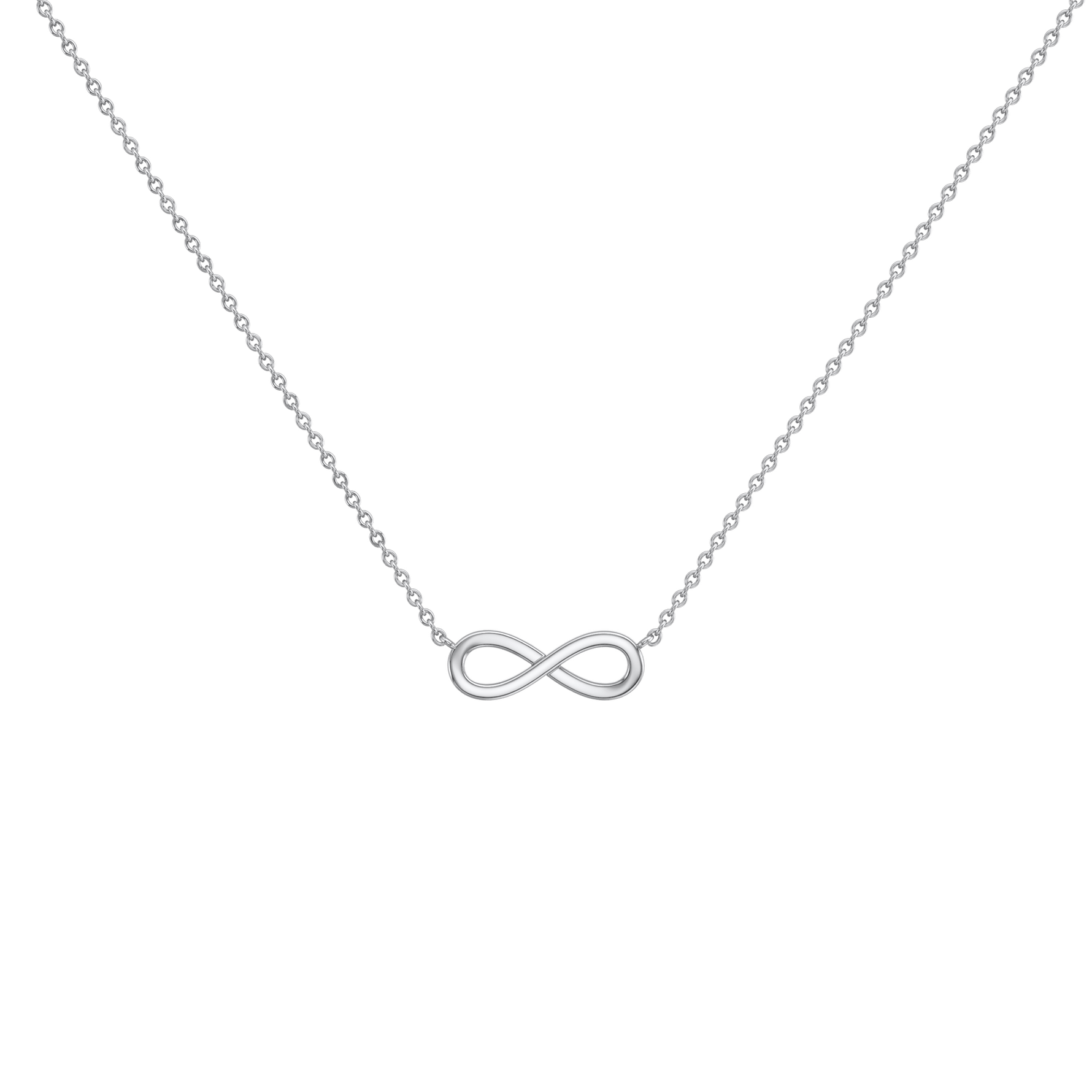 Lab Grown Diamond Infinity Necklace In 14K Solid Gold/Platinum - 
