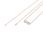 Lab Grown Diamond Infinity Necklace In 14K Solid Gold/Platinum - 