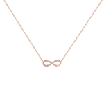 Lab Grown Diamond Infinity Necklace In 14K Solid Gold/Platinum - 