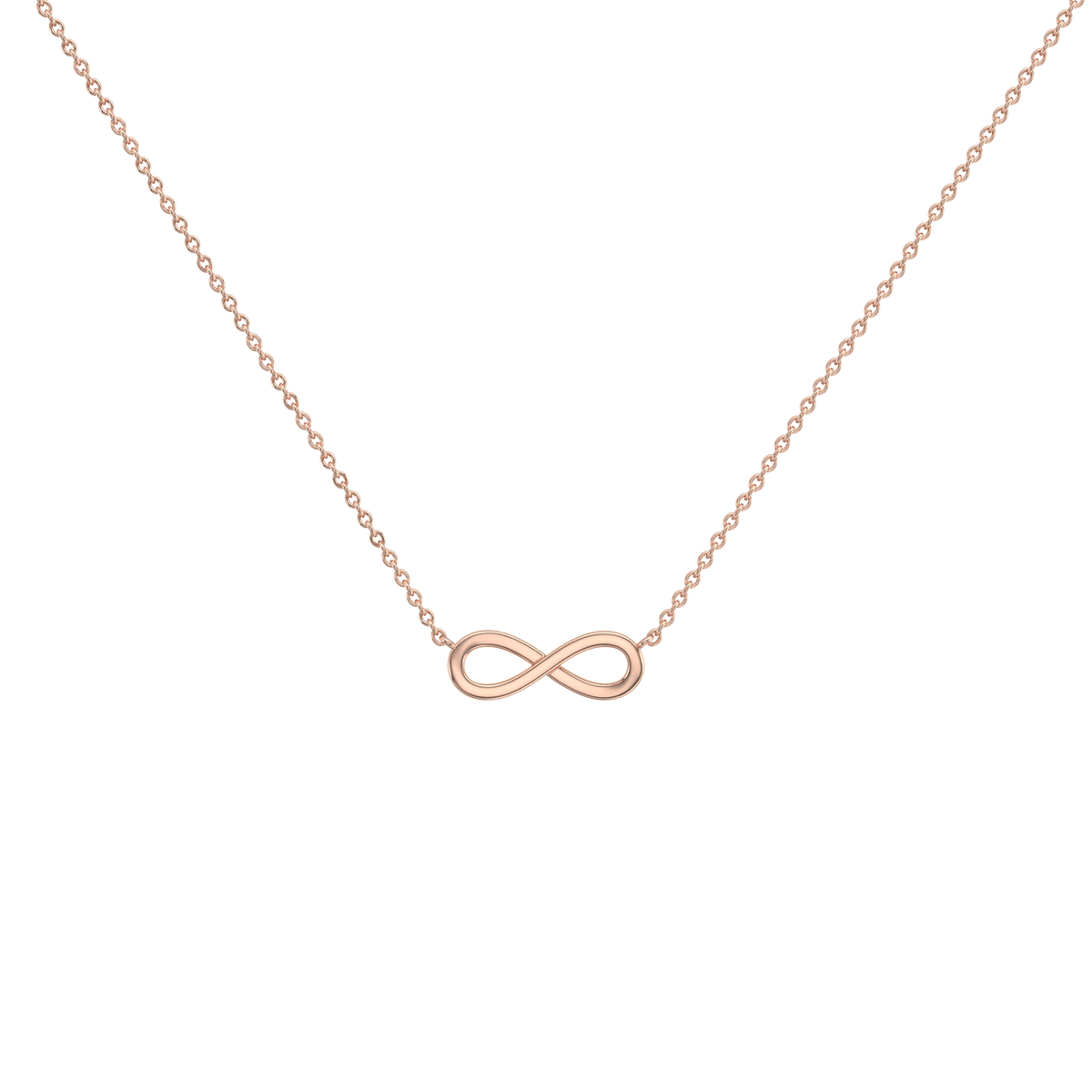 Lab Grown Diamond Infinity Necklace In 14K Solid Gold/Platinum - 