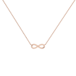 Lab Grown Diamond Infinity Necklace In 14K Solid Gold/Platinum - 