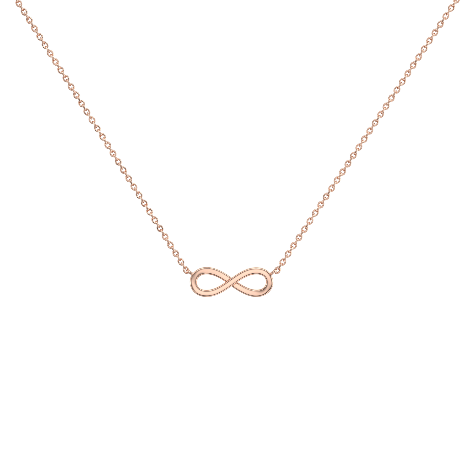 Lab Grown Diamond Infinity Necklace In 14K Solid Gold/Platinum - 