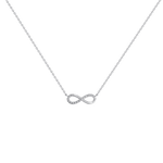 Lab Grown Diamond Infinity Necklace In 14K Solid Gold/Platinum - 