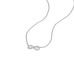 Lab Grown Diamond Infinity Necklace In 14K Solid Gold/Platinum - 
