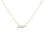 Lab Grown Diamond Infinity Necklace In 14K Solid Gold/Platinum - 