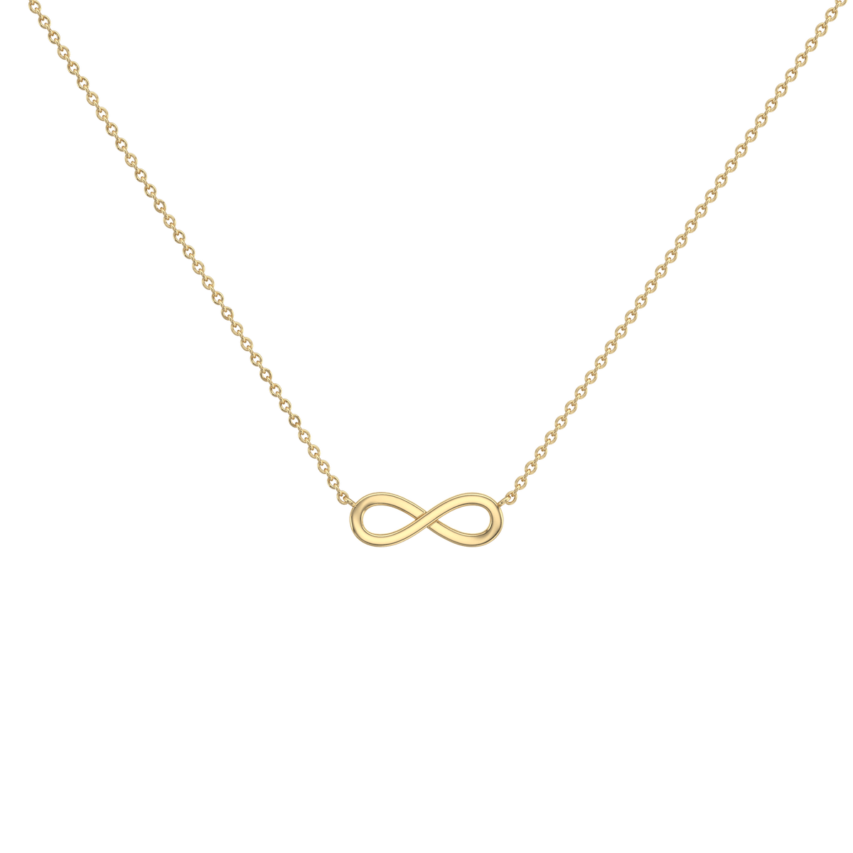 Lab Grown Diamond Infinity Necklace In 14K Solid Gold/Platinum - 