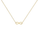 Lab Grown Diamond Infinity Necklace In 14K Solid Gold/Platinum - 