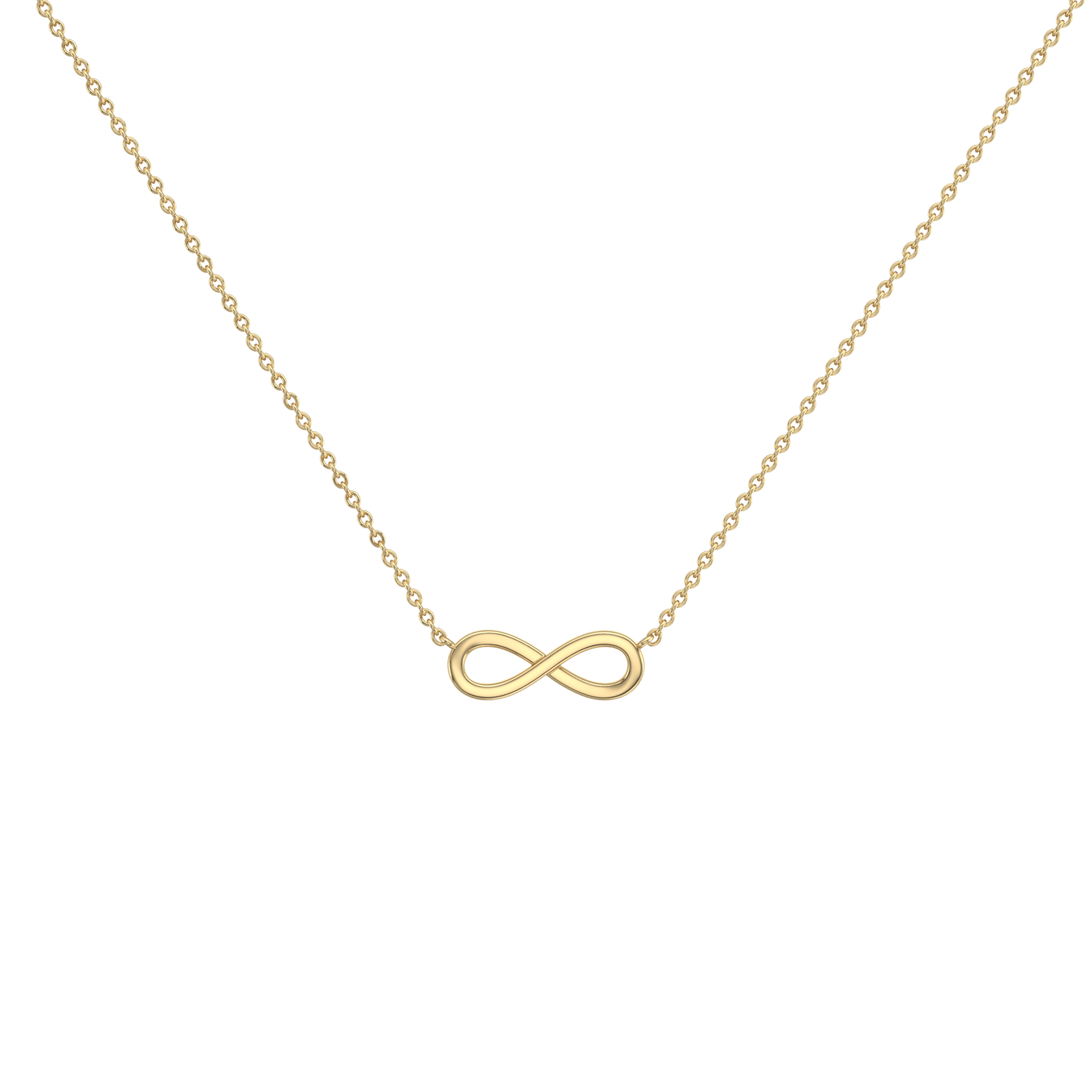 Lab Grown Diamond Infinity Necklace In 14K Solid Gold/Platinum - 