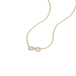 Lab Grown Diamond Infinity Necklace In 14K Solid Gold/Platinum - 