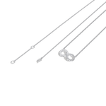 Lab Diamond Infinity Necklace In 14K Solid Gold/Platinum - 