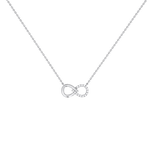 Lab Diamond Infinity Necklace In 14K Solid Gold/Platinum - 