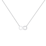 Lab Diamond Infinity Necklace In 14K Solid Gold/Platinum - 