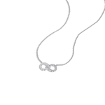 Lab Diamond Infinity Necklace In 14K Solid Gold/Platinum - 