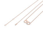 Lab Diamond Infinity Necklace In 14K Solid Gold/Platinum - 