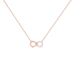 Lab Diamond Infinity Necklace In 14K Solid Gold/Platinum - 