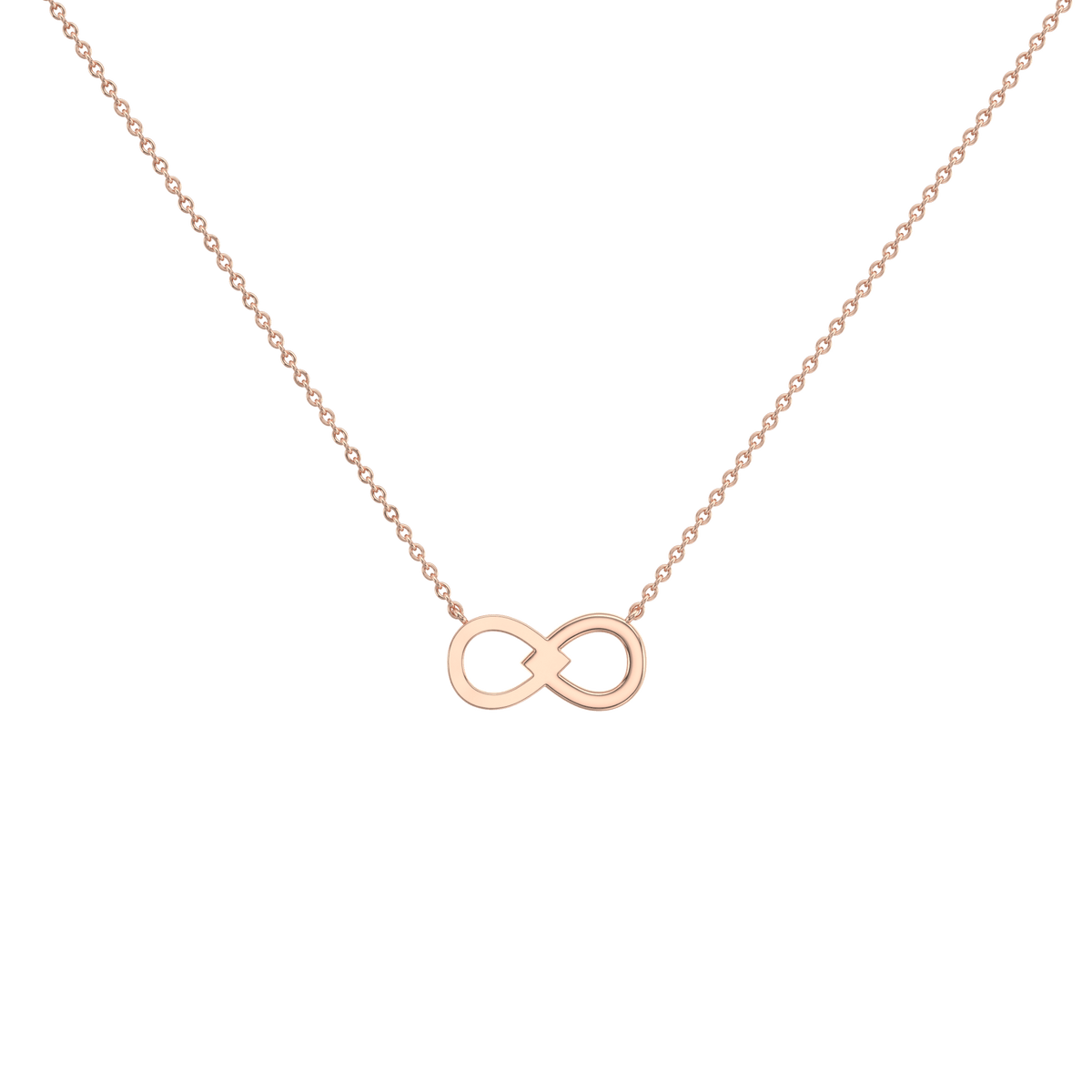 Lab Diamond Infinity Necklace In 14K Solid Gold/Platinum - 