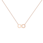 Lab Diamond Infinity Necklace In 14K Solid Gold/Platinum - 