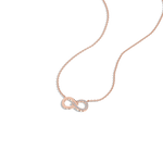 Lab Diamond Infinity Necklace In 14K Solid Gold/Platinum - 