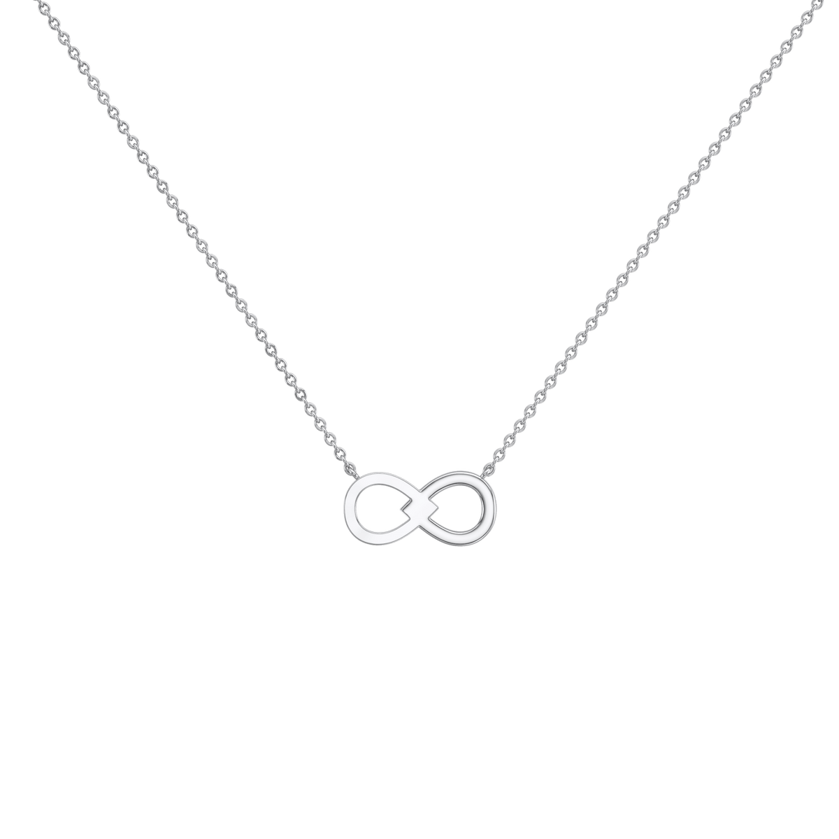 Lab Diamond Infinity Necklace In 14K Solid Gold/Platinum - 