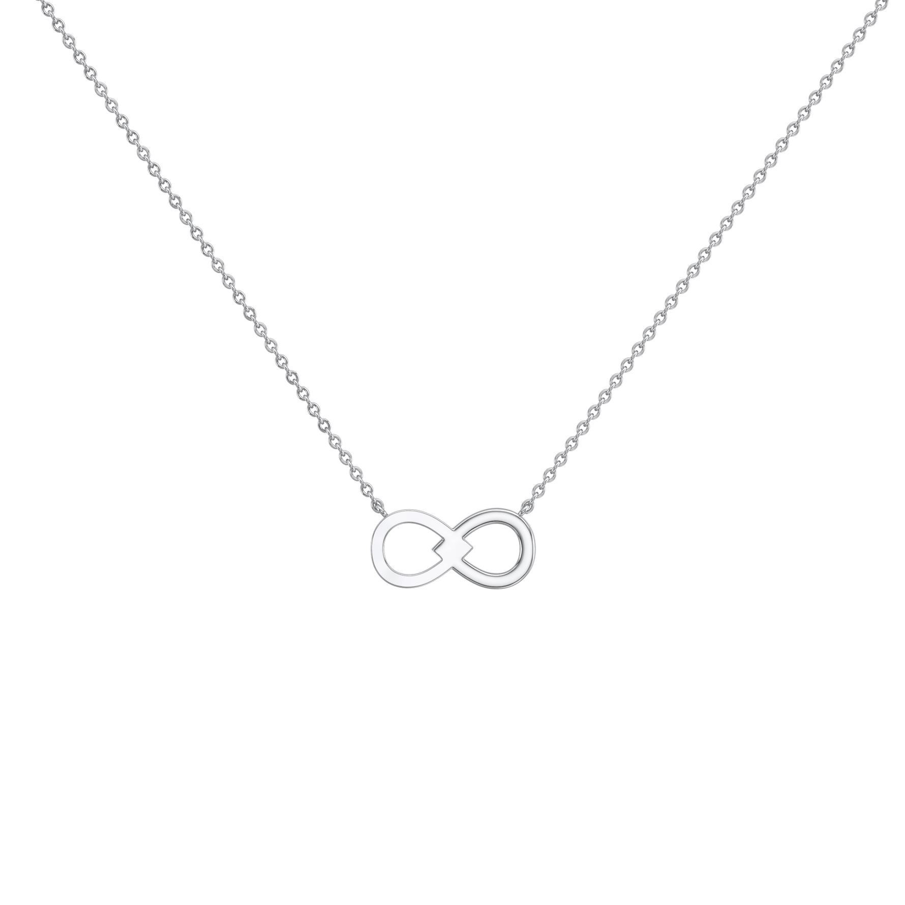 Lab Diamond Infinity Necklace In 14K Solid Gold/Platinum - 